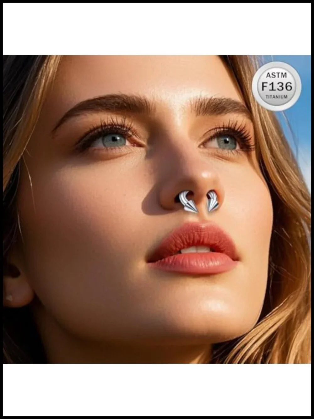 Titanium Horseshoe Septum Ring 3-Piece Internally Threaded Gauges